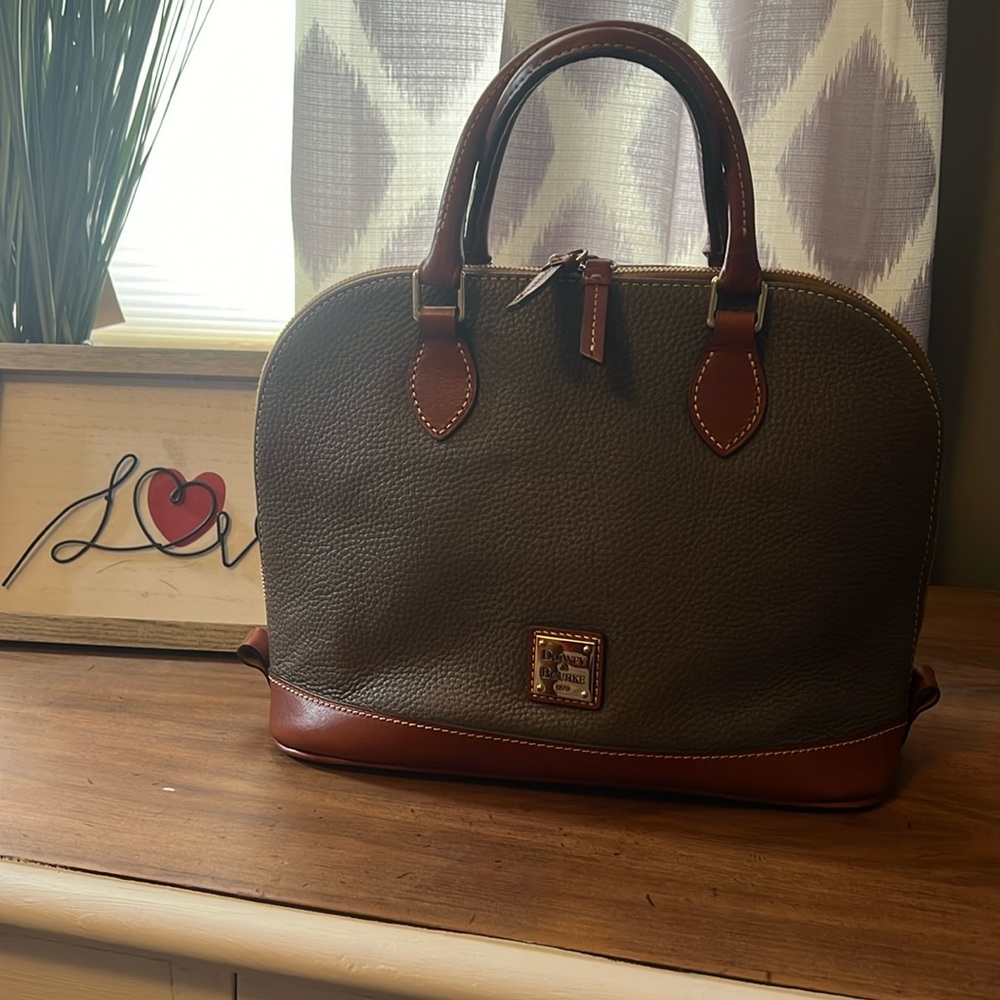 Dooney and Bourke zip zip Satchel in Elephant